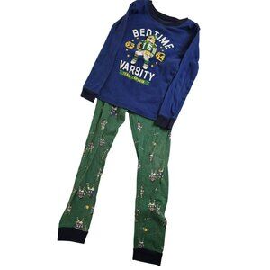 Carters Bedtime Varsity Boys Pajama Set Shirt Pants Size 6 Gently Used